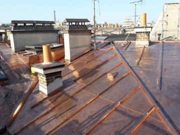 renovation toiture cuivre Etoile Paris
